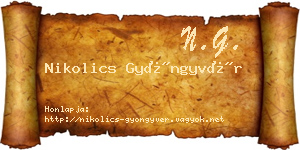 Nikolics Gyöngyvér névjegykártya